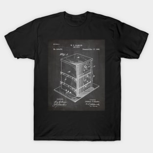 Beekeeping Patent - Beekeeper Bee Hive Honey Art - Black Chalkboard T-Shirt